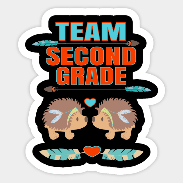 Team Second Grade Hedgehogs Teacher Student Back To School Sticker by Kimmicsts